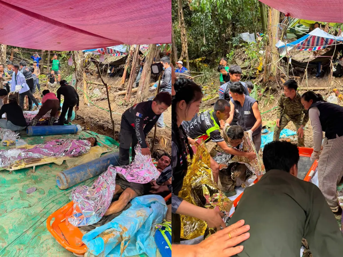 Laos cave rescue operation saves four more men; search continues for two missing Laos cave rescue operation saves four more men; search continues for two missing