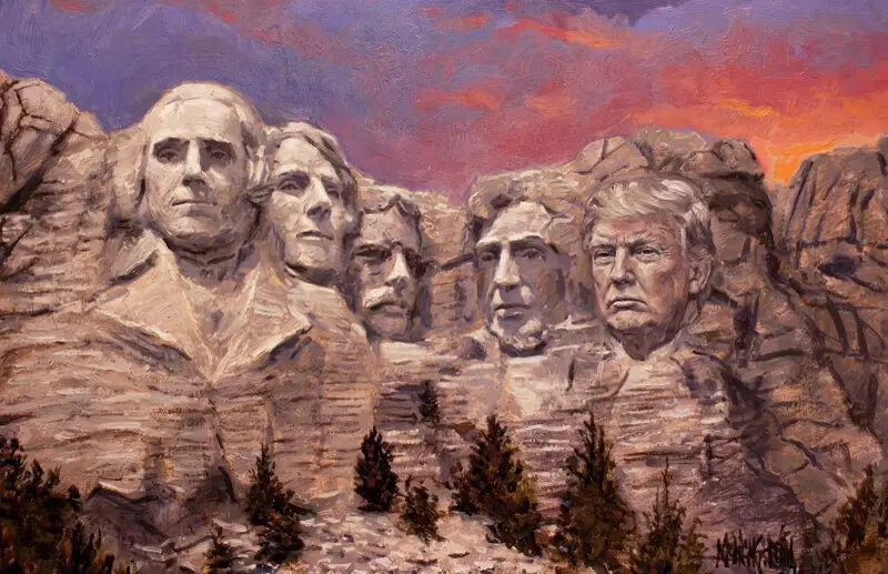 Trump shares AI-image of himself on Mount Rushmore, sparks rumour