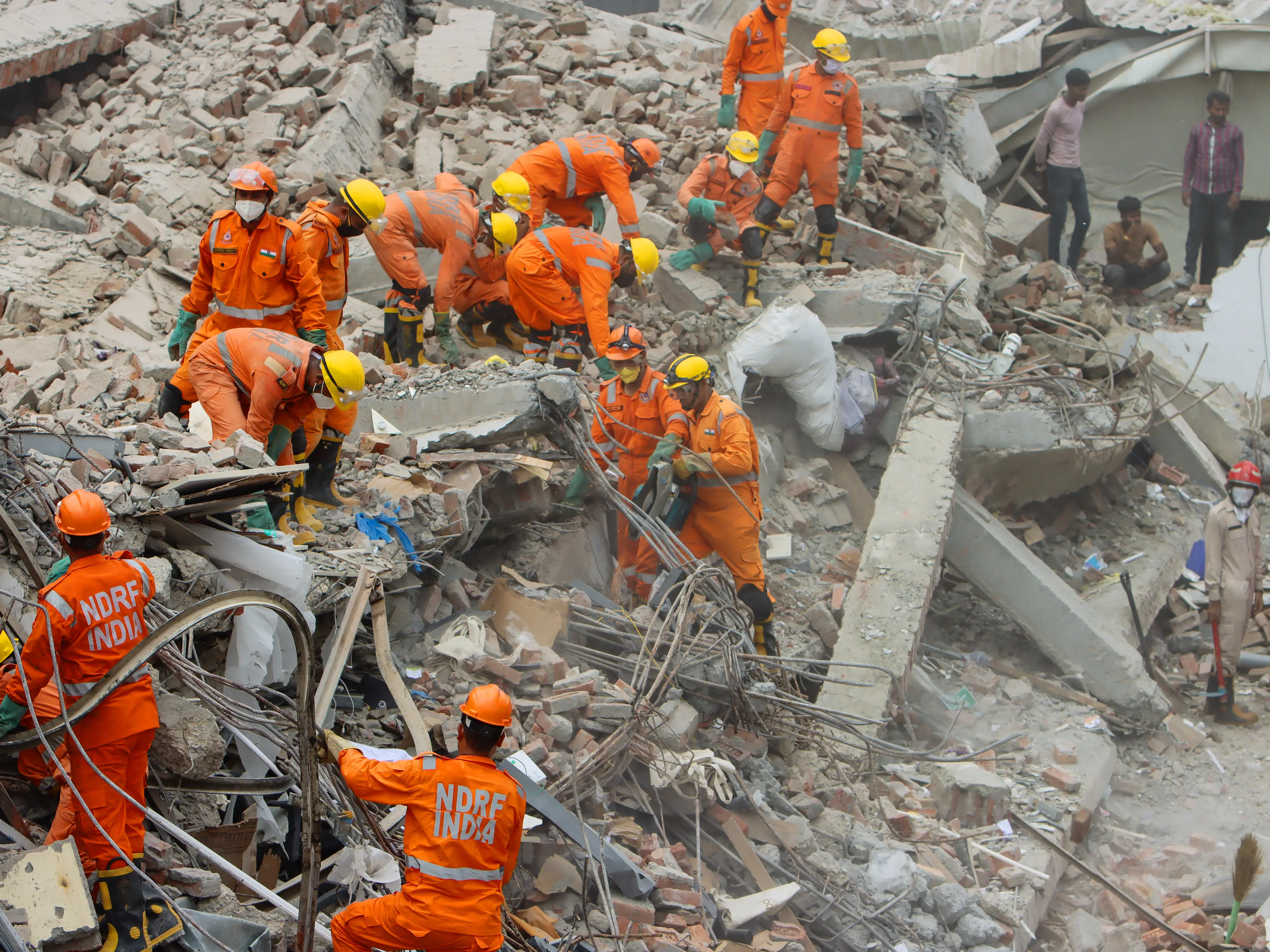 Six killed, several injured after PG building collapse near Delhi's Saket Metro Station Six killed, several injured after PG building collapse near Delhi's Saket Metro Station
