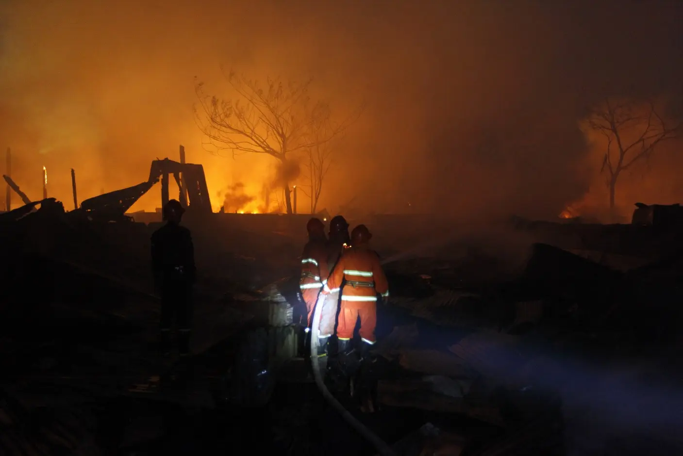 More than 45 people killed in blast at mining explosives warehouse in Myanmar: Rescuers