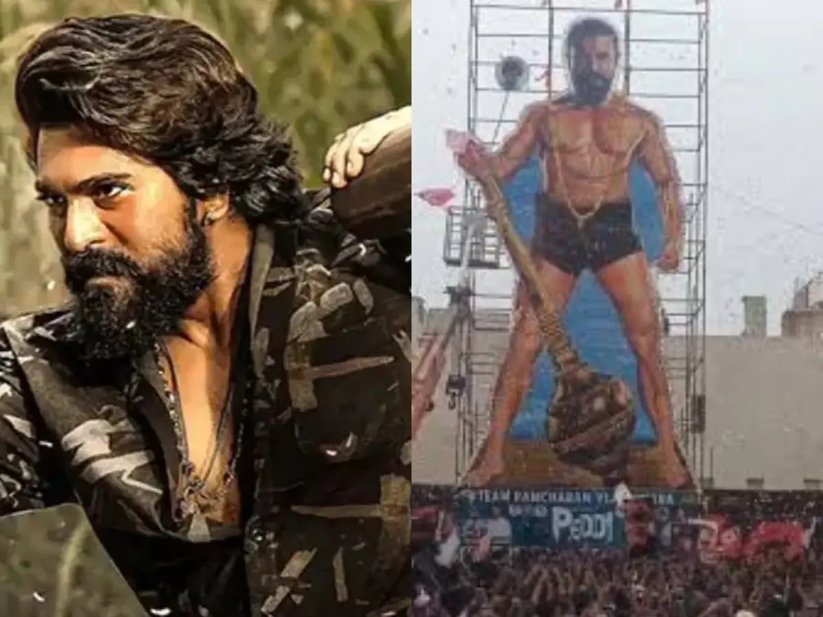 Peddi mania! Ram Charan's towering cutouts tributes take over Vijayawada ahead of release Peddi mania! Ram Charan's towering cutouts tributes take over Vijayawada ahead of release