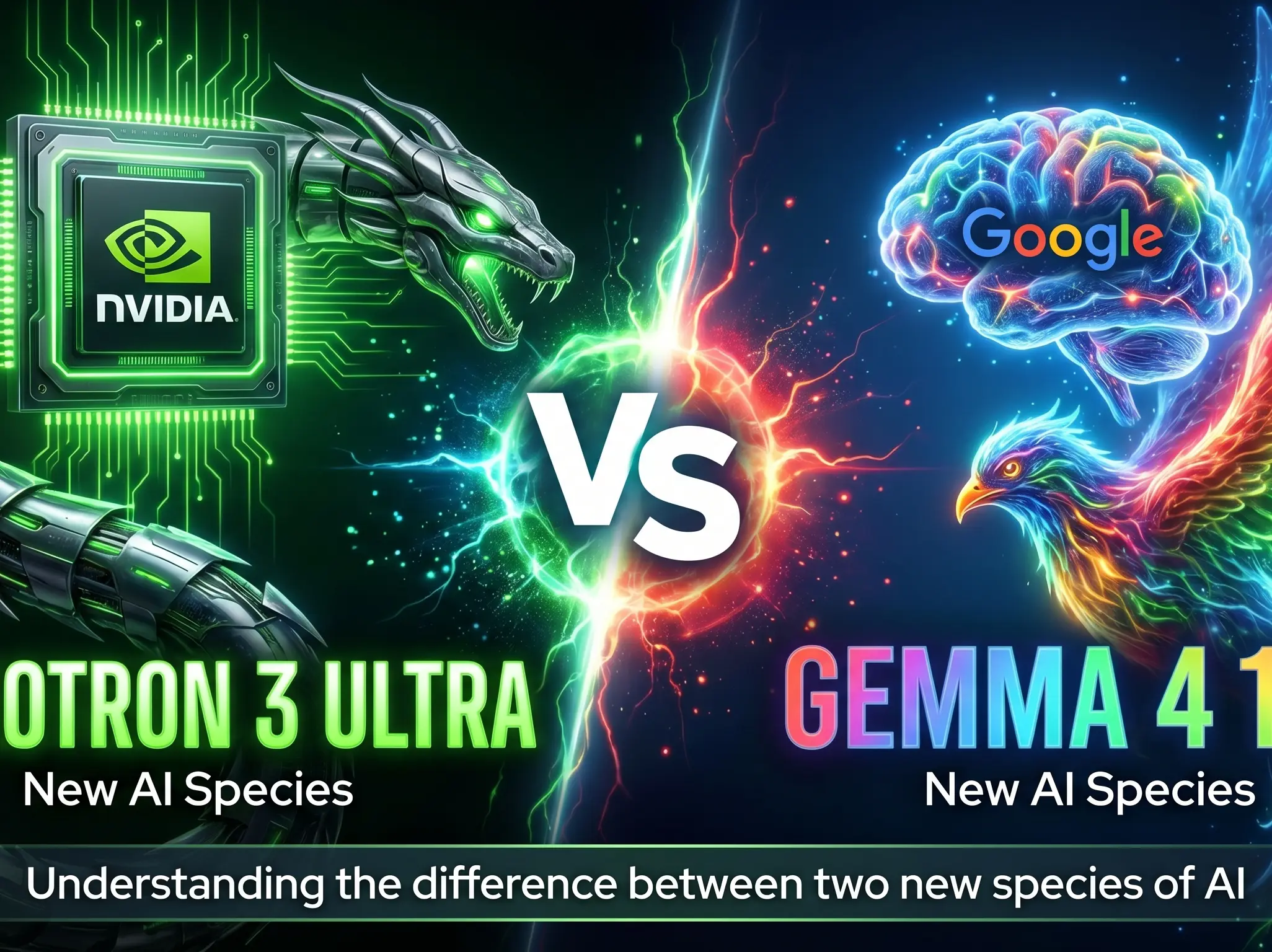Nvidia's Nemotron 3 Ultra vs Google's Gemma 4 12B: Understanding the difference between two new species of AI Nvidia's Nemotron 3 Ultra vs Google's Gemma 4 12B: Understanding the difference between two new species of AI