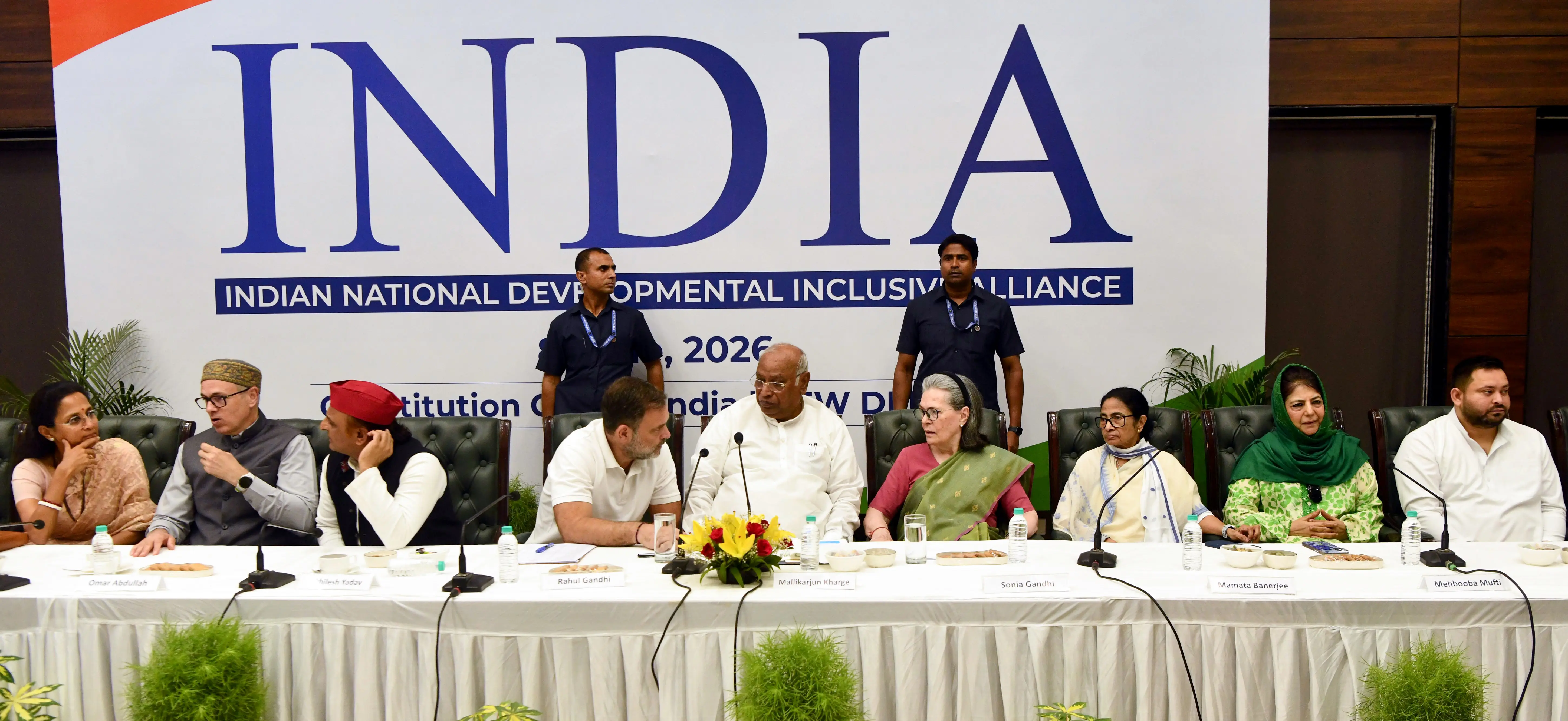 INDIA bloc meeting: Kharge criticises government over SIR, economy, foreign policy