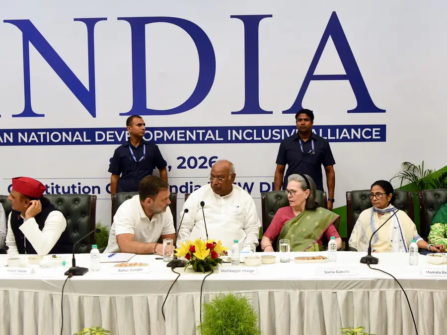 INDIA bloc meeting: Kharge criticises government over SIR, economy, foreign policy