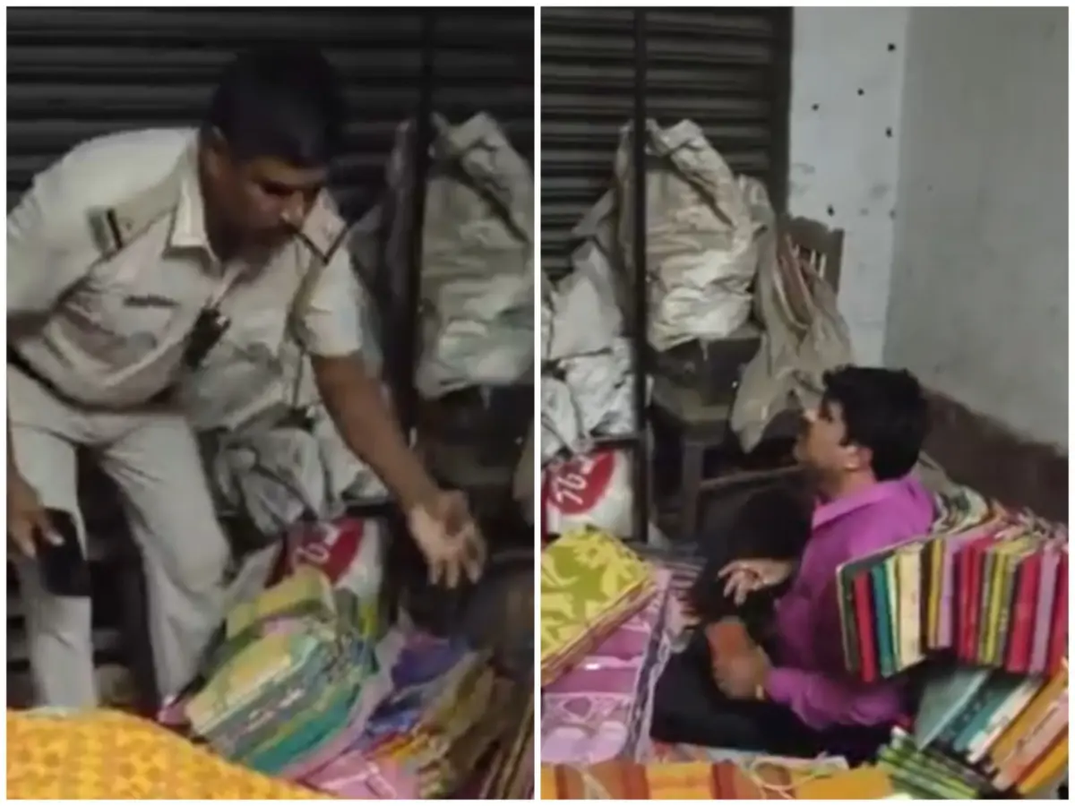 WATCH: TMC leader hides under saree pile to evade arrest in West Bengal, police caught him