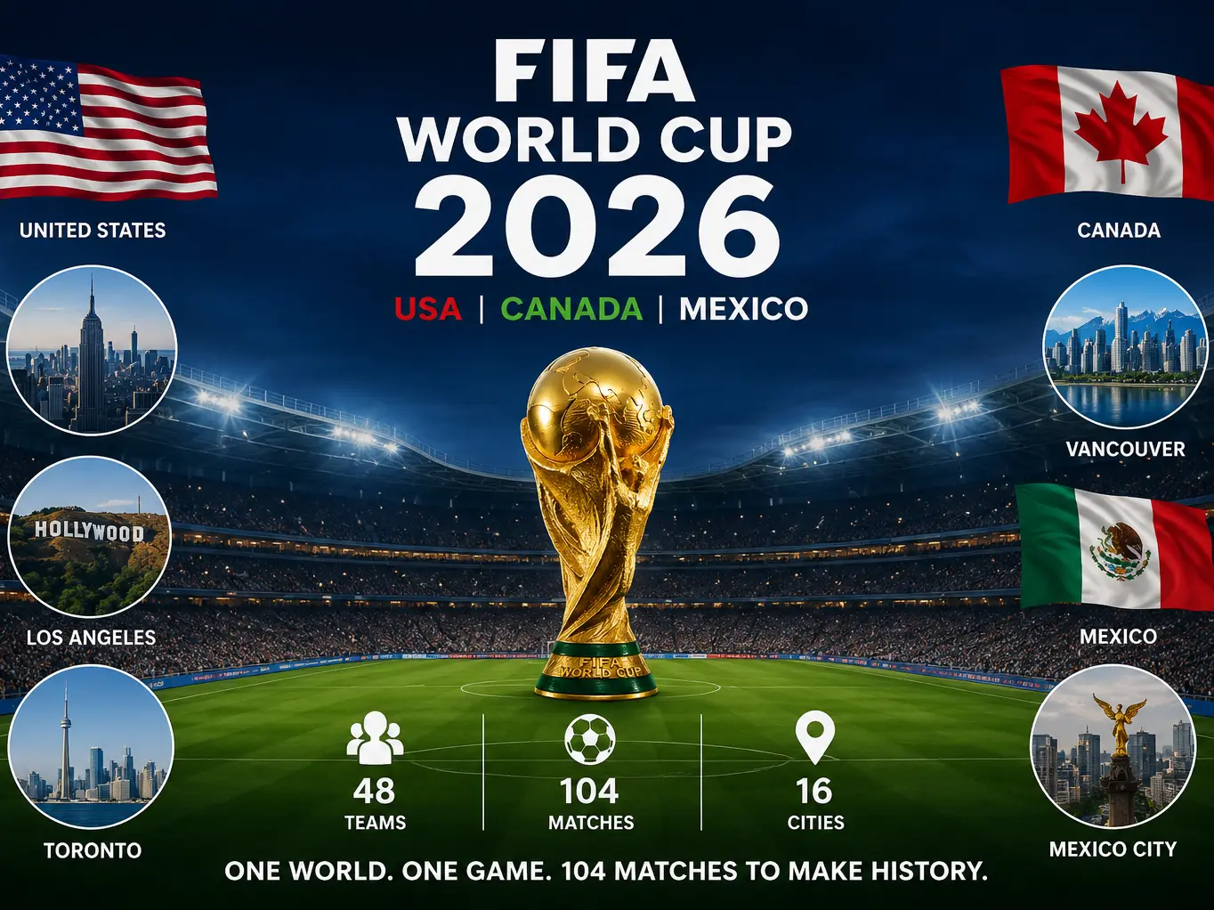 104 matches, 16 cities, 3 countries: The massive broadcast operation behind FIFA World Cup 2026 104 matches, 16 cities, 3 countries: The massive broadcast operation behind FIFA World Cup 2026