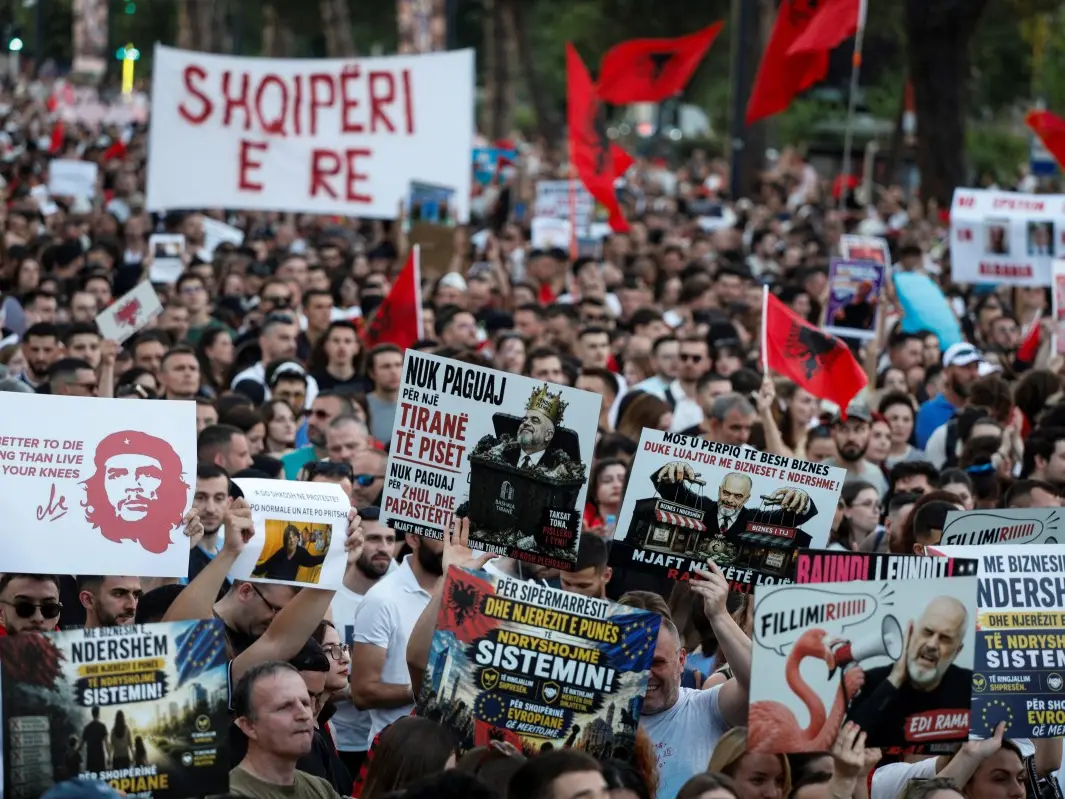 Albania's 'Flamingo Revolution' enters 13th day as anti Kushner protest grows