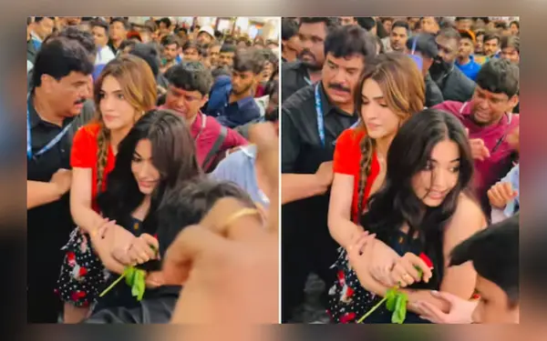 Kriti Sanon shields Rashmika Mandanna as Cocktail 2 cast is mobbed in Pune | Watch Kriti Sanon shields Rashmika Mandanna as Cocktail 2 cast is mobbed in Pune | Watch