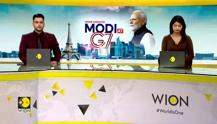 G7 Summit | Moment: PM Modi Helps Trump Get On Stage for G7 Photo Op