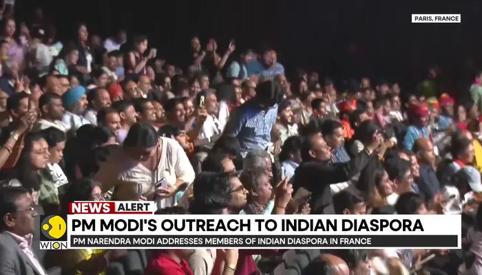PM Modi In France: PM Modi Addresses Members Of Indian Diaspora In France