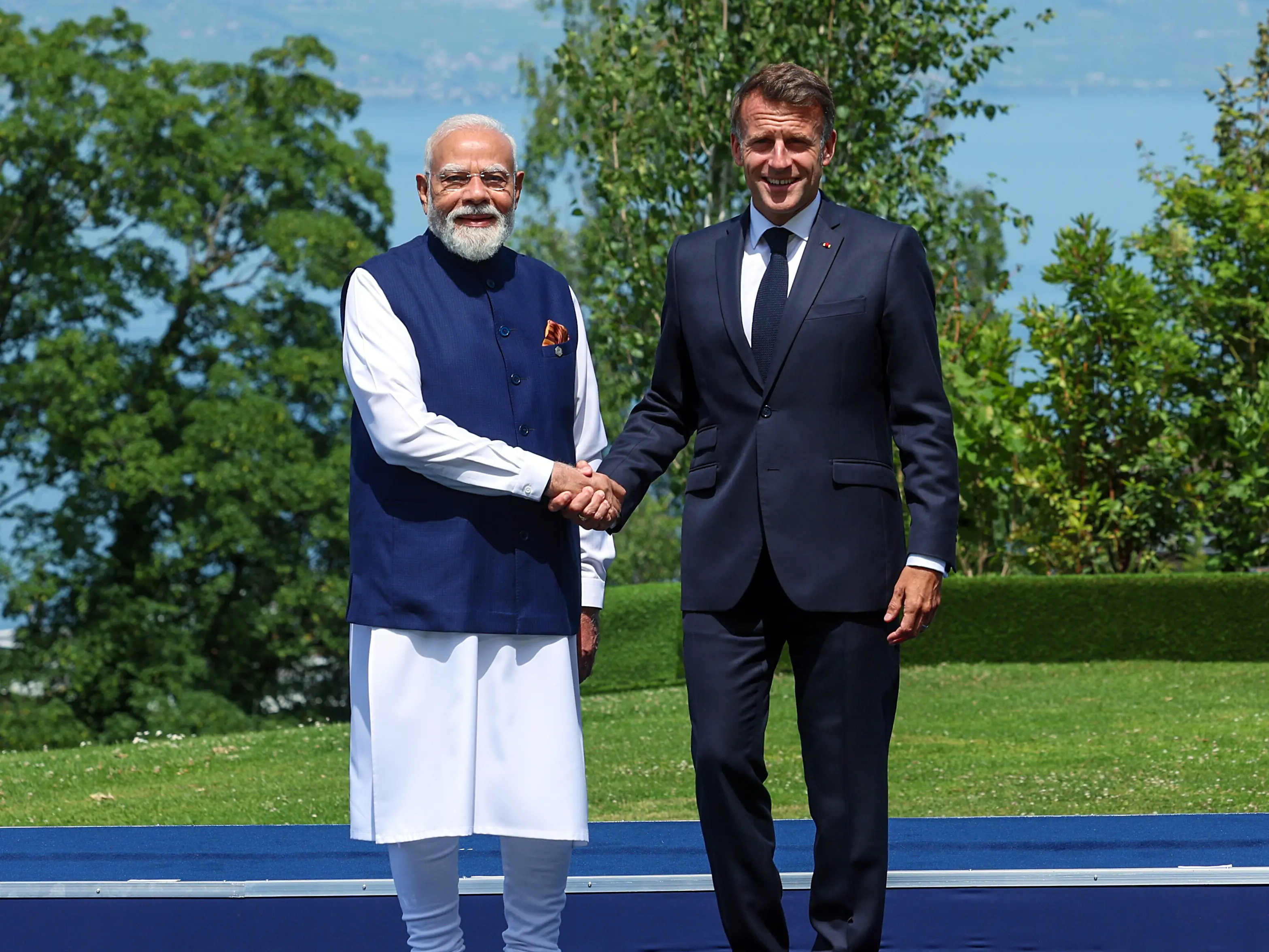 Watch: 'Priya mitr Narendra, mujhe bahut khushi hui,' Macron surprises with Hindi farewell to PM Modi Watch: 'Priya mitr Narendra, mujhe bahut khushi hui,' Macron surprises with Hindi farewell to PM Modi