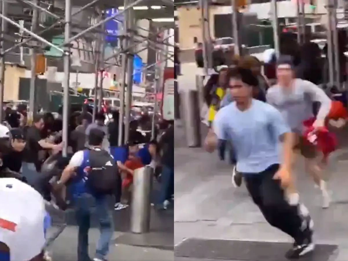 New York Times Square panic: Teen held after shots fired near FIFA crowds | WATCH