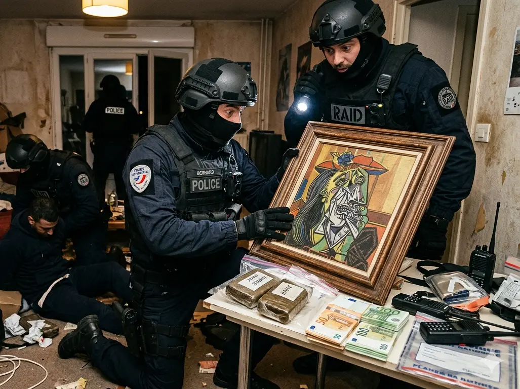 Picasso painting recovered by French authorities during major narcotics raid Picasso painting recovered by French authorities during major narcotics raid