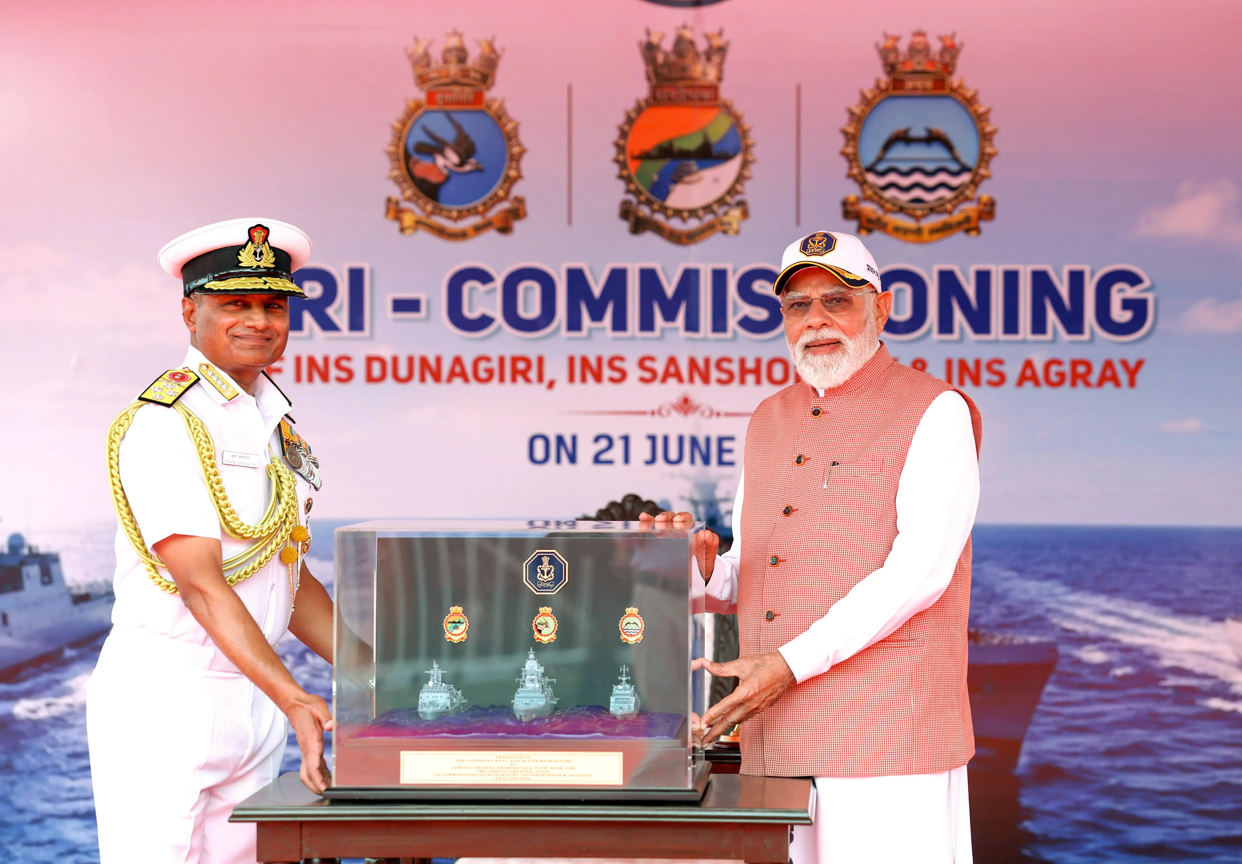 PM Modi commissions INS Dunagiri, INS Sanshodhak and INS Agray, says 'India aspires to be a creator'