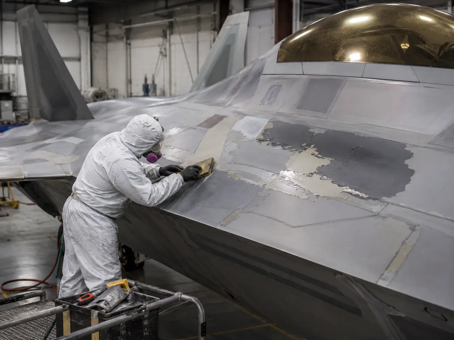 Why is the paint on the F-22 so difficult and expensive to maintain?