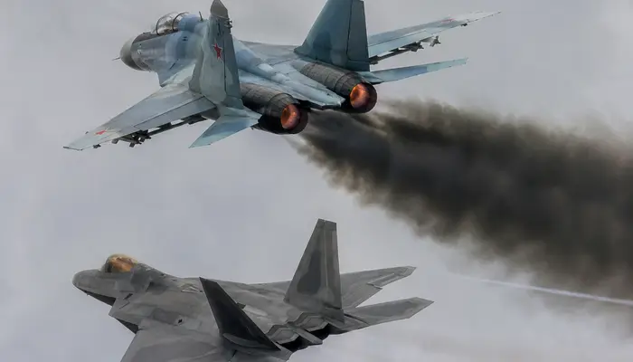 Why Russian fighter jets produce more visible smoke than US aircraft