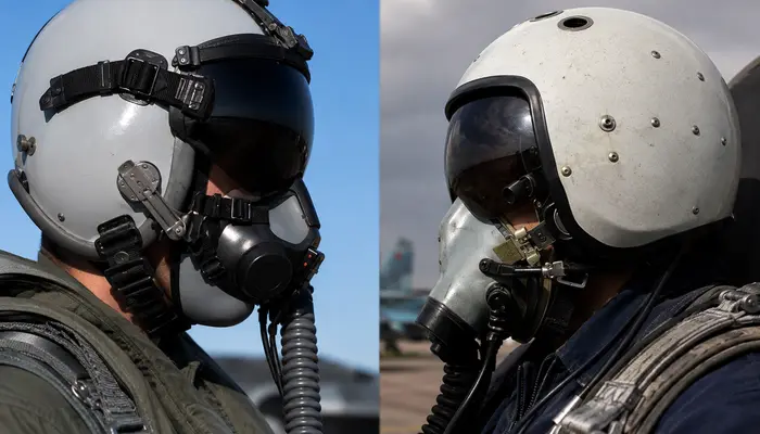 How US and Russian fighter pilot helmets differ