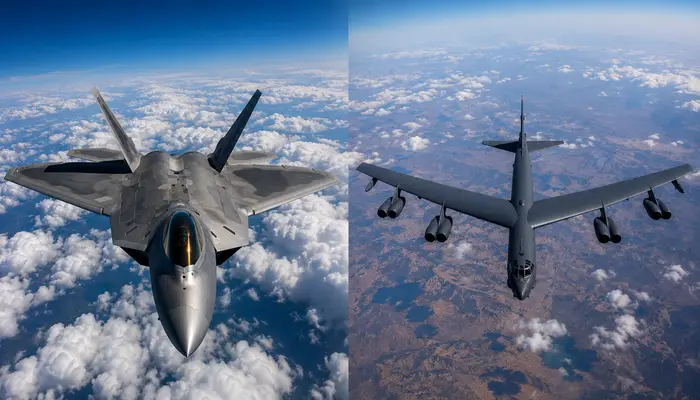 F-22 Raptor vs B-52 bomber: Which aircraft can fly higher?