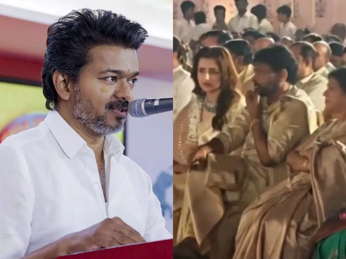 Tamil Nadu CM Vijay skips Khushbu Sundar's daughter's wedding as Trisha, Chiranjeevi and Nagarjuna attend