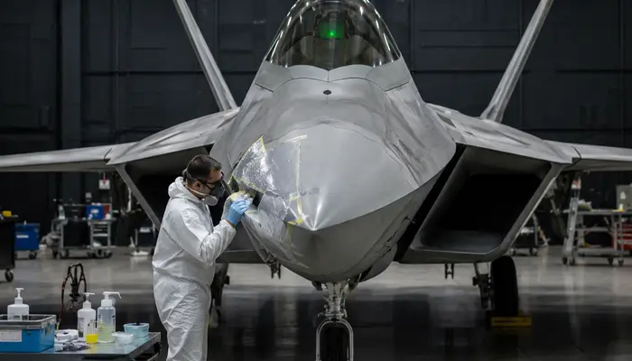 Why the F-22 nose cone is built from radar-transparent materials