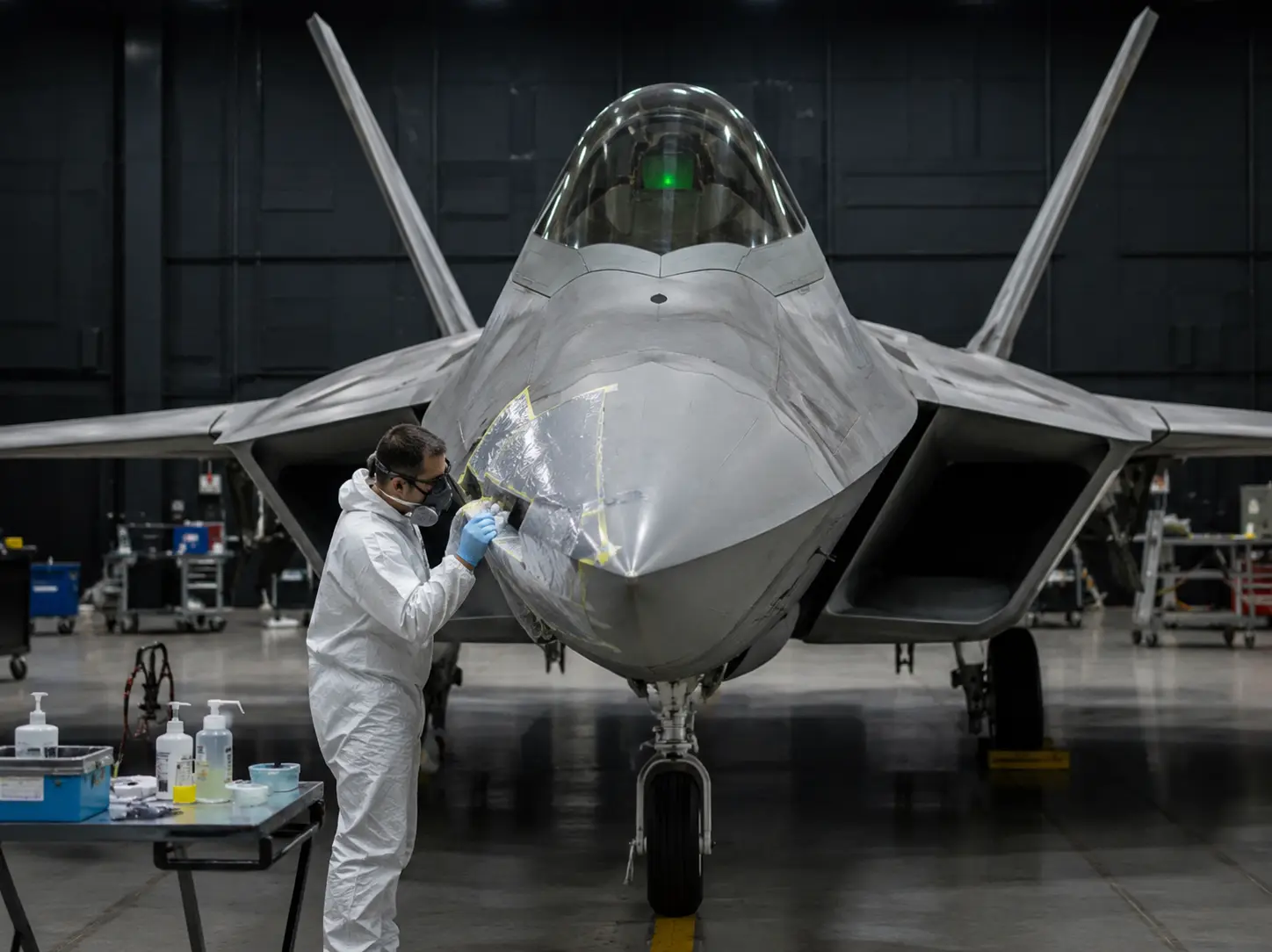 Why the F-22 nose cone is built from radar-transparent materials