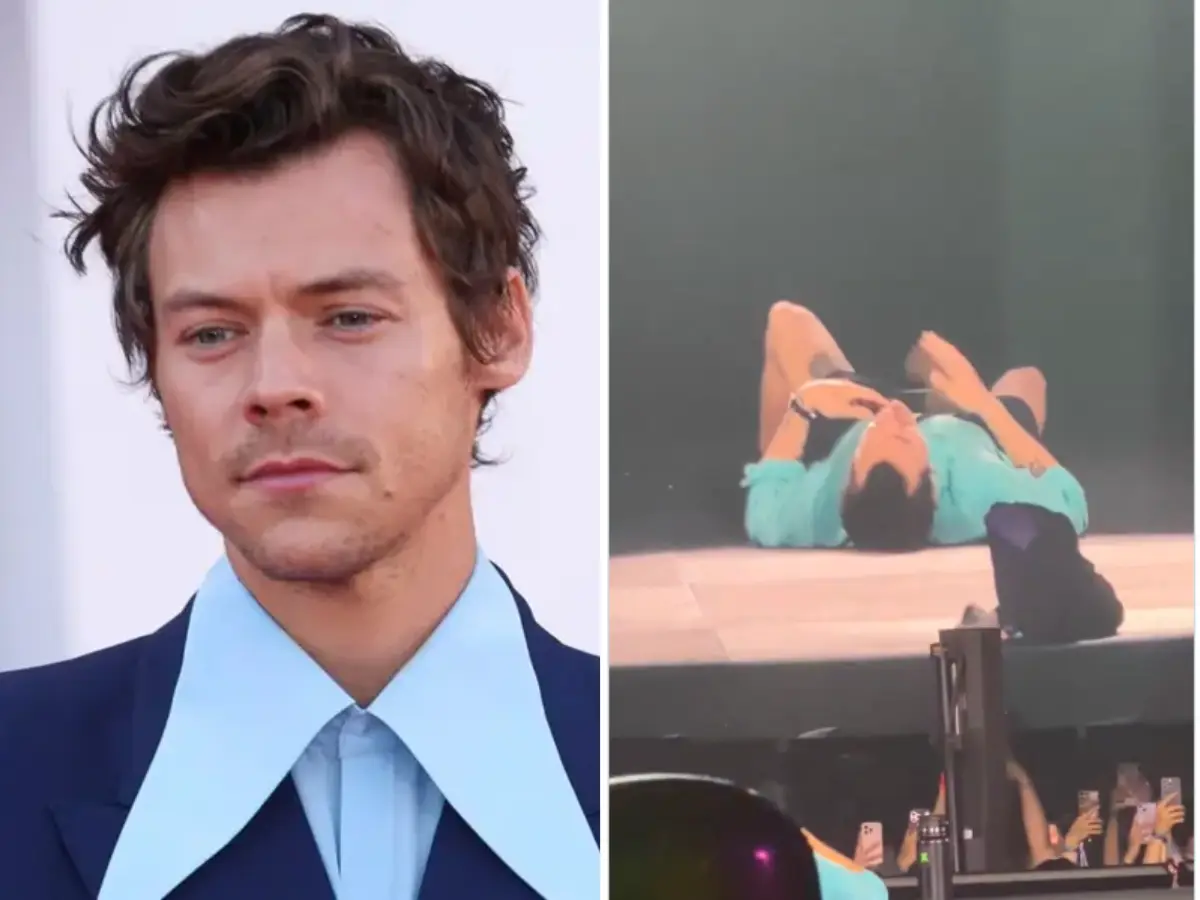 Harry Styles sparks concern collapsing during London concert; video goes viral