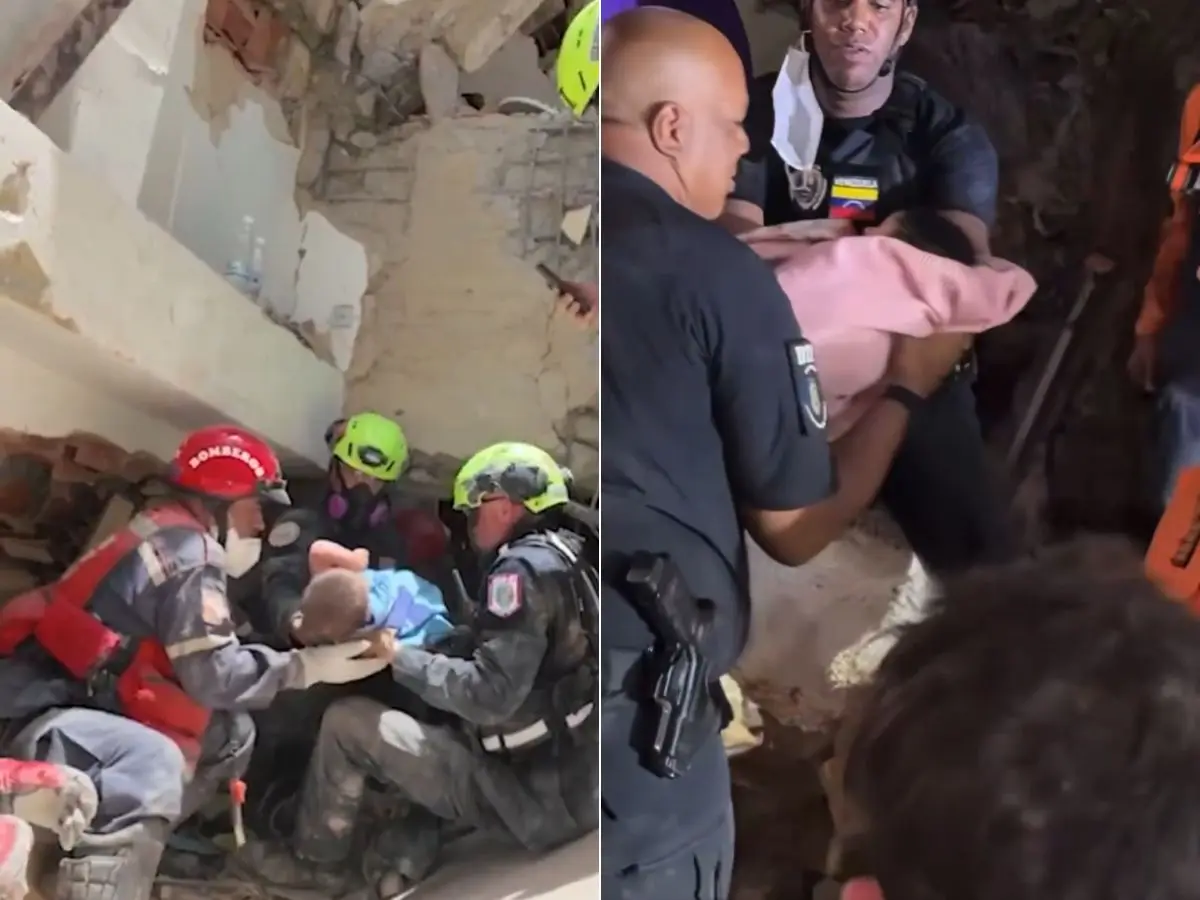 Venezuela earthquake: US teams rescue infant after 72 hours; newborn found alive | VIDEO