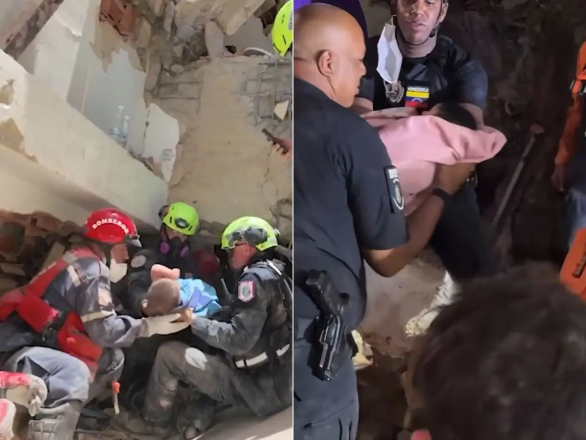 Venezuela earthquake: US teams rescue infant after 72 hours; newborn found alive | VIDEO Venezuela earthquake: US teams rescue infant after 72 hours; newborn found alive | VIDEO