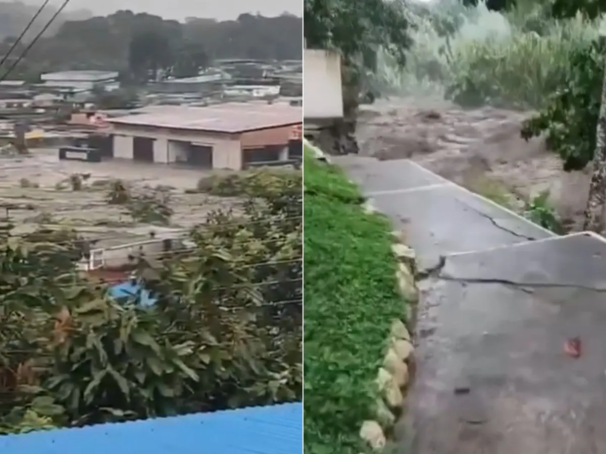 Dramatic videos capture floods battering earthquake-hit Venezuela Dramatic videos capture floods battering earthquake-hit Venezuela