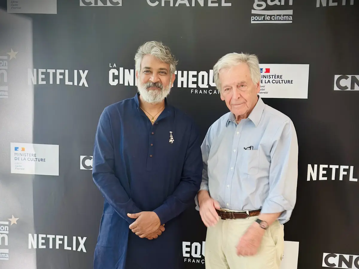 SS Rajamouli reacts after Costa-Gavras watches his films for 8 hours at Paris screening SS Rajamouli reacts after Costa-Gavras watches his films for 8 hours at Paris screening
