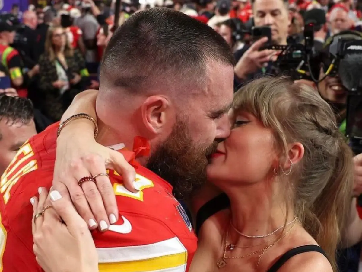 February 2024: Taylor Swift celebrated Travis Kelce's win