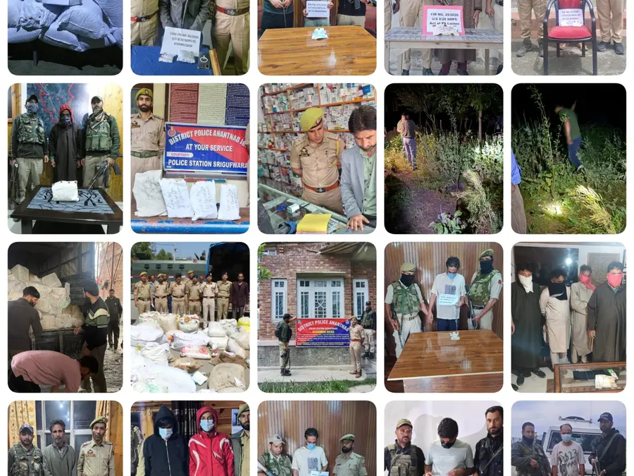 Anantnag Police registers 345 NDPS cases, arrests 372 drug peddlers in first half of 2026