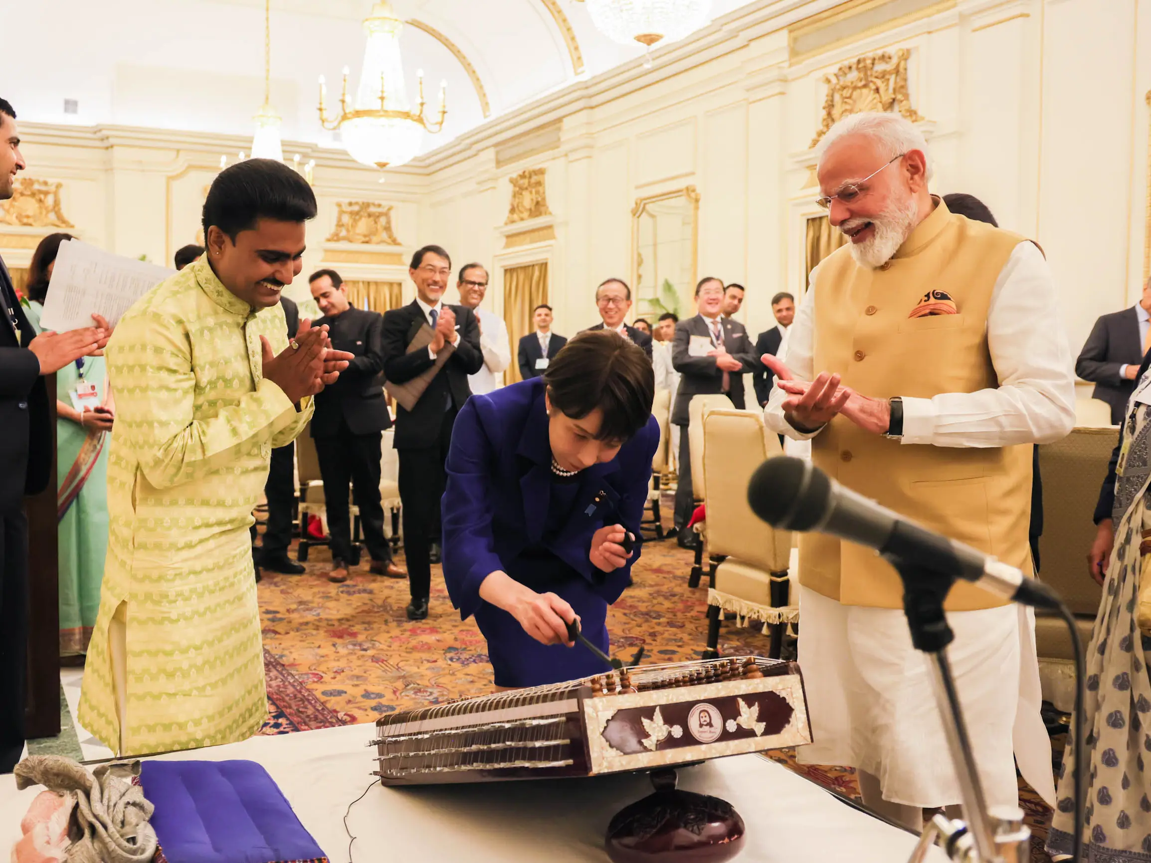 Watch: Japan PM Sanae Takaichi plays santoor as PM Modi applauds during Delhi visit Watch: Japan PM Sanae Takaichi plays santoor as PM Modi applauds during Delhi visit