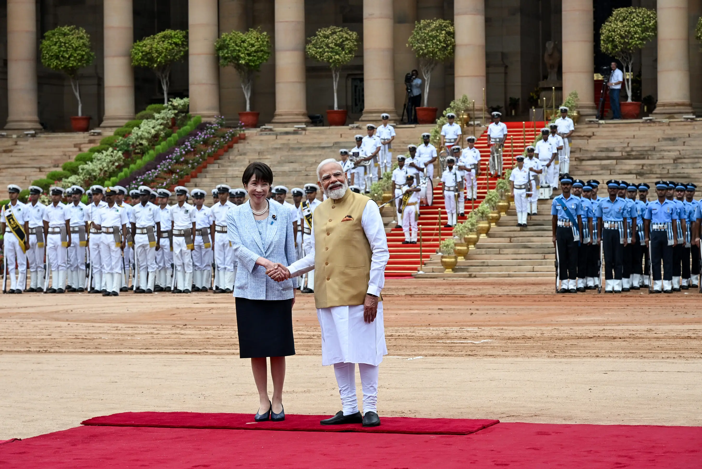 In pics: India welcomes Japanese PM Sanae Takaichi on her maiden visit