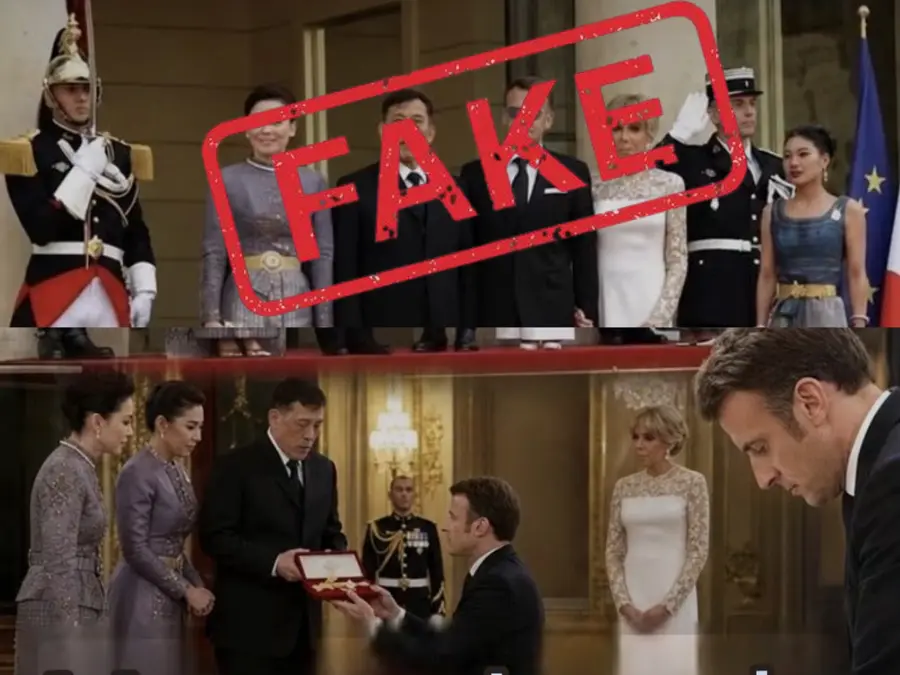 Was France President Macron seen kneeling before Thailand's King? Here's the truth