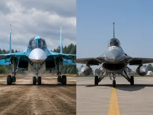 Why Russian heavy fighters use double nose wheels compared to US jets