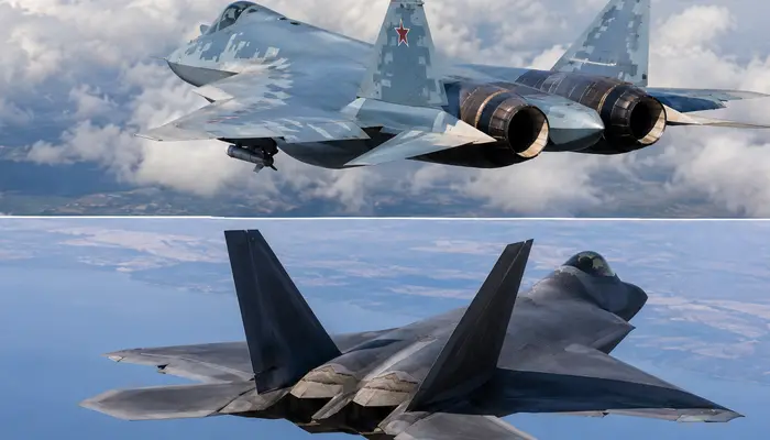 Why Russian fighter jets space engines far apart compared to US jets