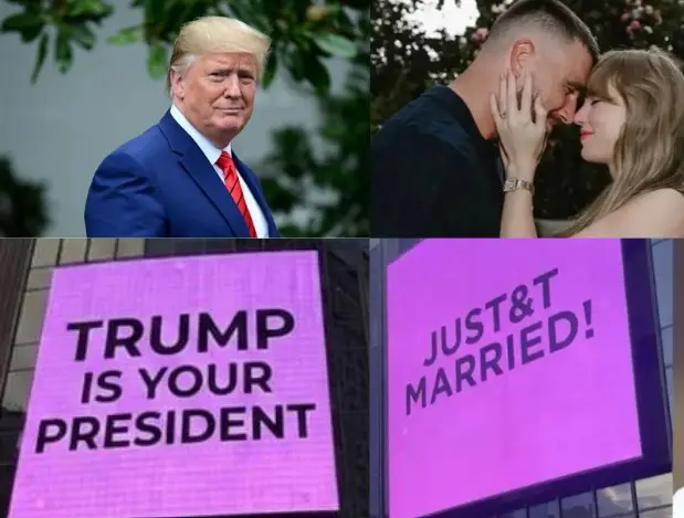 'Trump is your President': White House trolls Taylor Swift and Travis Kelce, copies their wedding announcement