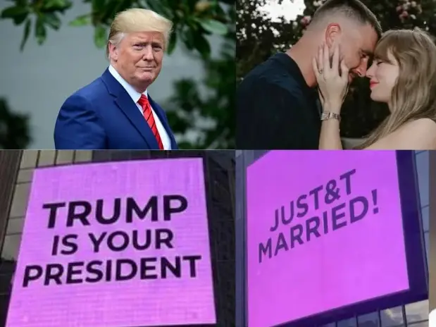 'Trump is your President': White House trolls Taylor Swift and Travis Kelce, copies their wedding announcement
