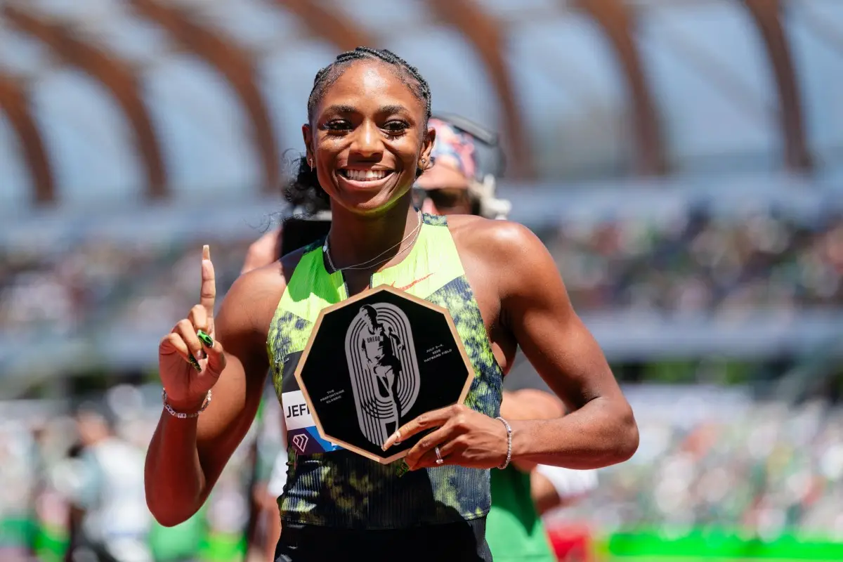 Melissa Jefferson-Wooden edges Sha'Carri Richardson in thrilling Eugene Diamond League showdown