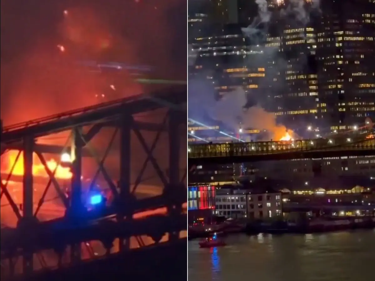 Fire breaks out at Brooklyn Bridge in New York during Fourth of July fireworks | WATCH Fire breaks out at Brooklyn Bridge in New York during Fourth of July fireworks | WATCH