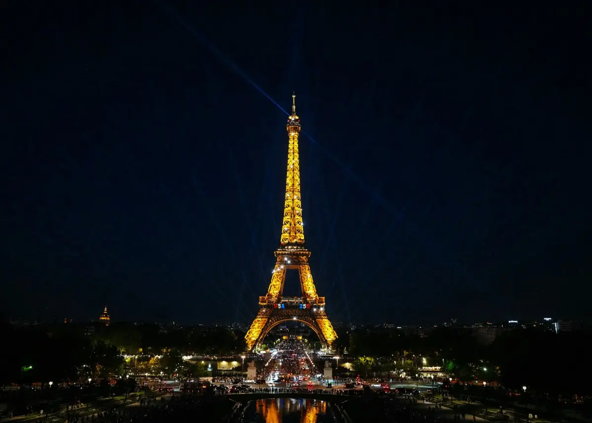 Man arrested for climbing Eiffel Tower, hanging US flag on America’s 250th anniversary