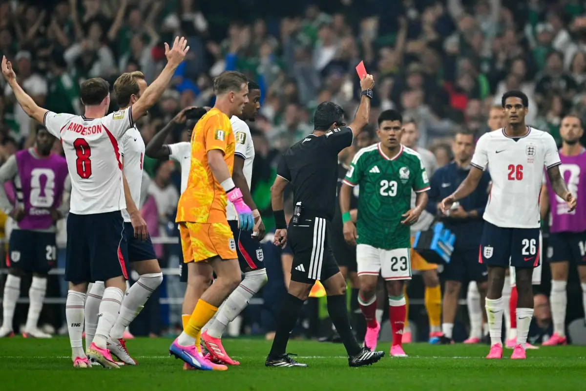FIFA 2026 | Jarell Quansah gets sent off and England respond with a goal vs Mexico