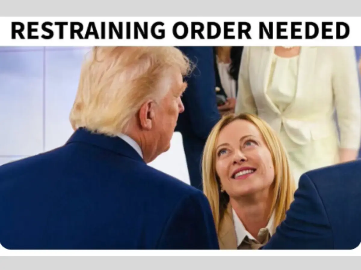 Kicking the hornet's nest? Trump's bizarre 'Restraining Order Needed' post with a photo of Meloni