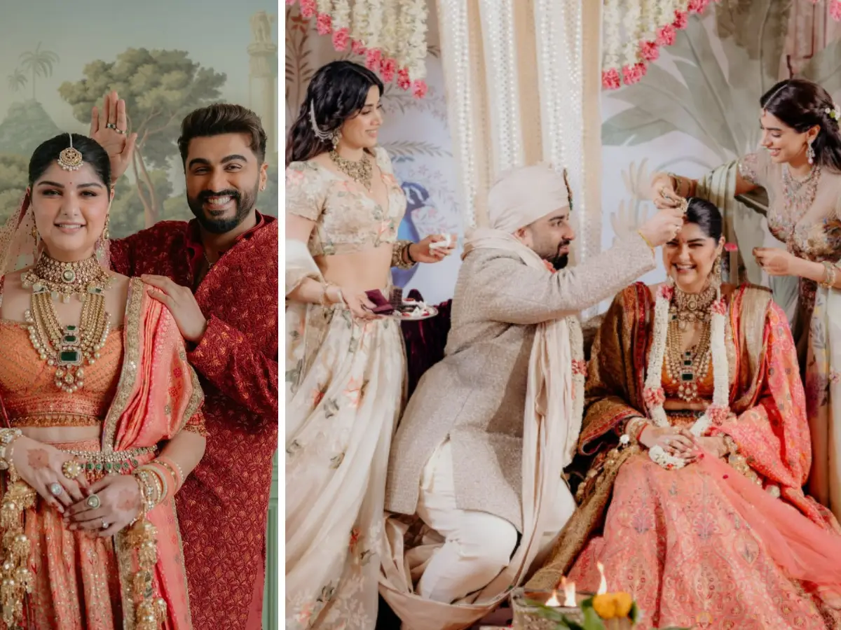 Inside Anshula Kapoor-Rohan Thakkar's wedding: Janhvi and Khushi lead rituals, Arjun Kapoor walks her down the aisle