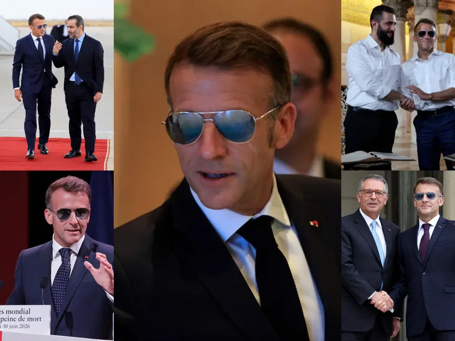 Why is Macron wearing sunglasses indoors? Mysterious shades spark domestic abuse speculation online: 'Another shiner?'