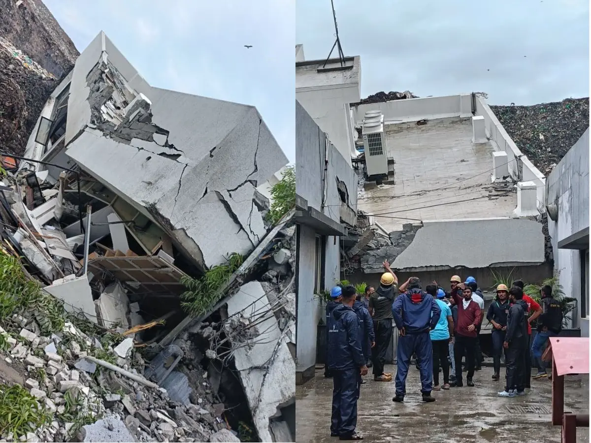 Pune building collapse: At least 15 trapped after waste mound crashes into PCMC plant Pune building collapse: At least 15 trapped after waste mound crashes into PCMC plant