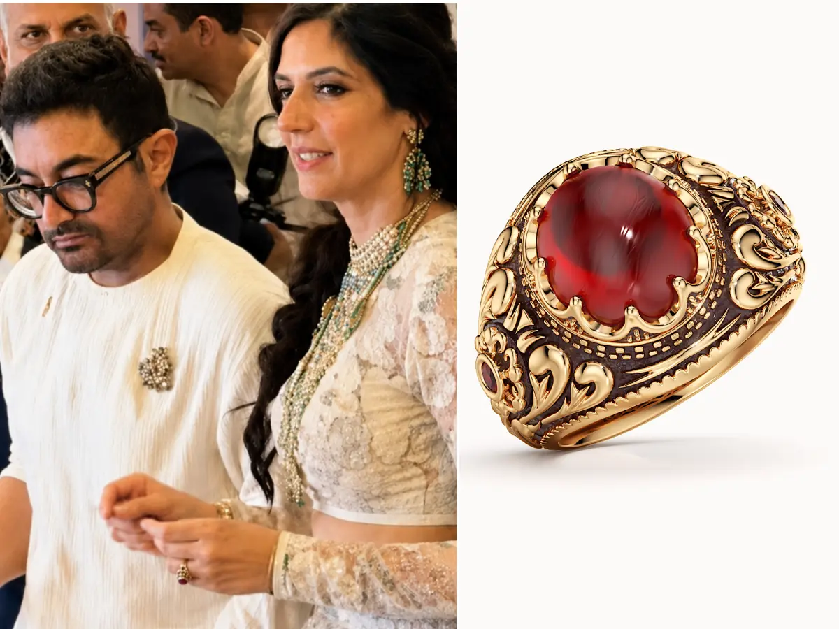 Ditch diamonds, It’s rare Madagascar ruby: 256 hours to craft - Aamir Khan’s ring for Gauri is royalty