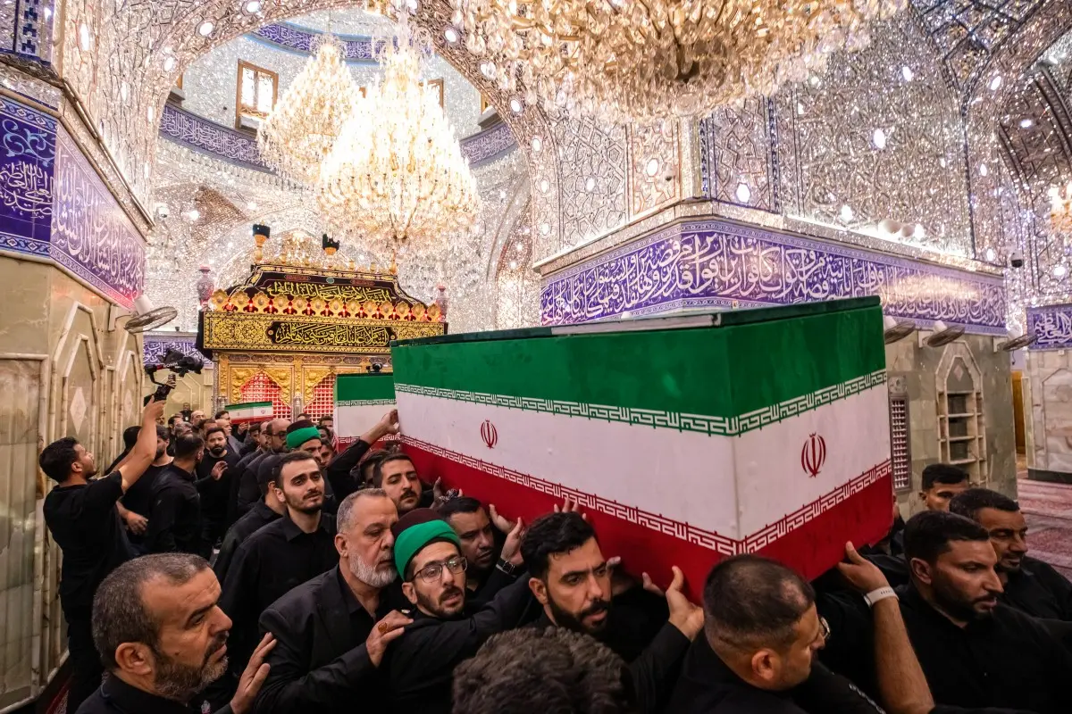 Mourners gather at the twin shrines of Karbala