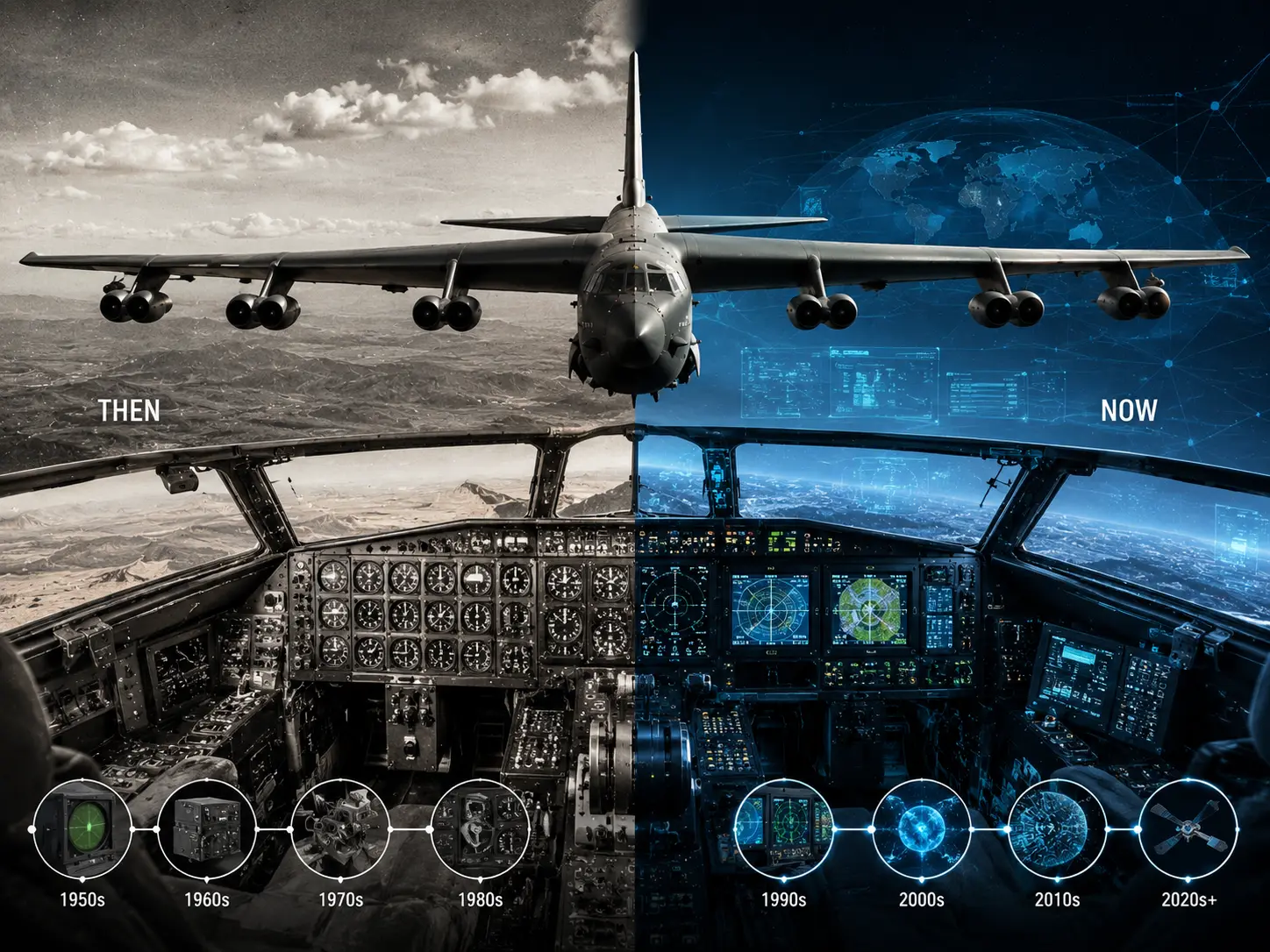 From analogue dials to digital warfare: The B-52 bomber's incredible transformation